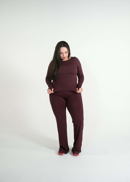 Long Sleeve Boat Neck Top